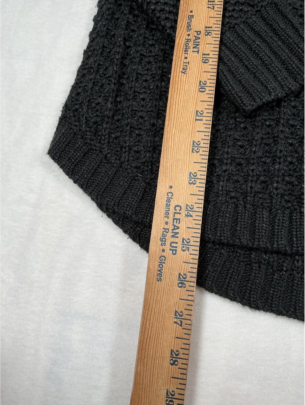 Calvin Klein Jeans Black Textured Knit Crewneck Sweater Size M - Picture 7 of 8